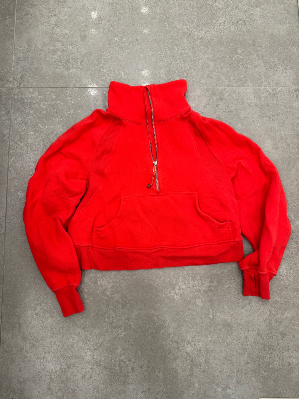 Lululemon Woman’s scuba Red Half-Zip Sweatshirt